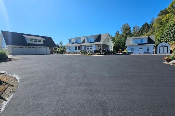 Seal coated driveway