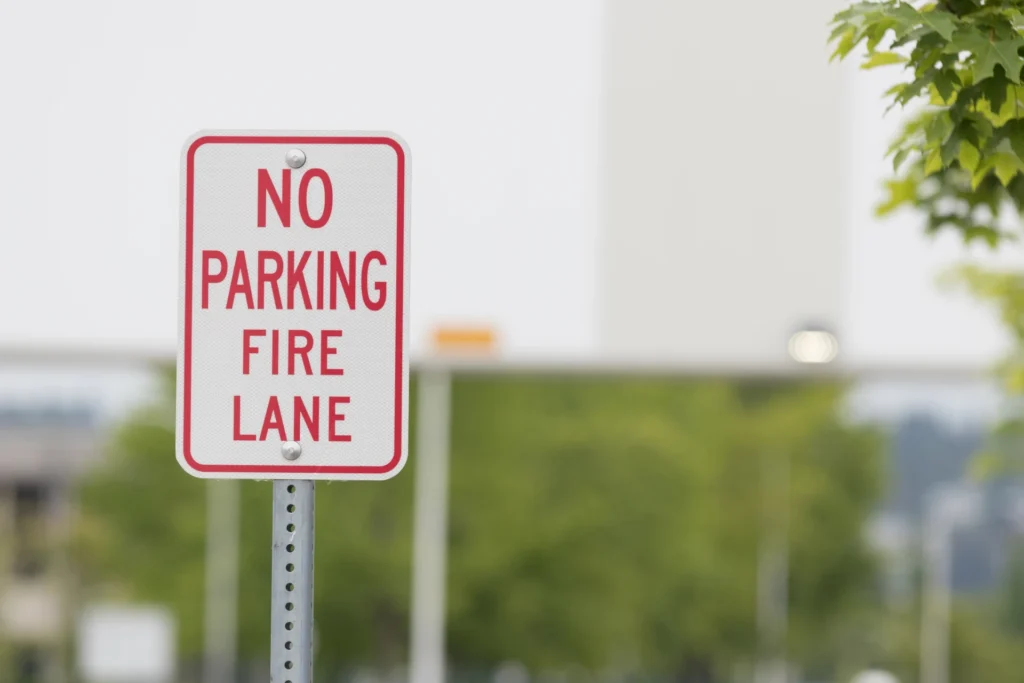 No Parking Fire Lane Sign